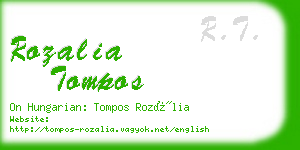 rozalia tompos business card